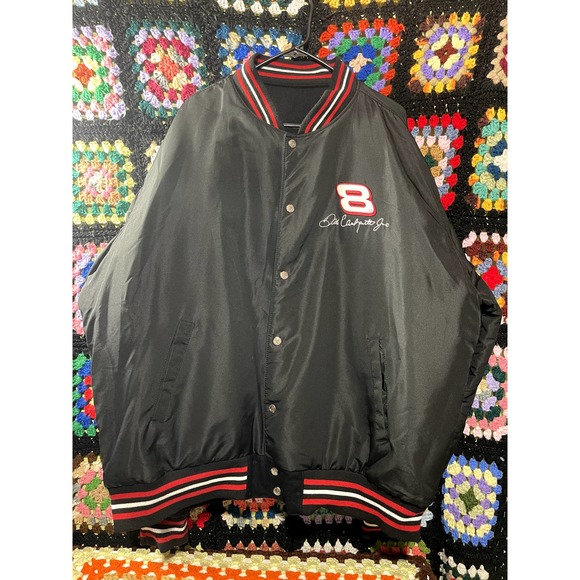 Dale Earnhardt Jr Reversible JH Design Budweiser Varsity Letterman Jacket - Picture 6 of 9